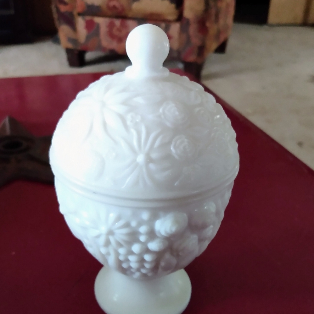 Vintage Avon Milk Glass Candle